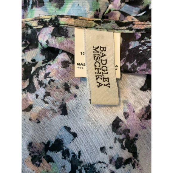 Badgley Mischka Fiona sheer floral Fiona Tunic size Large - Picture 10 of 11